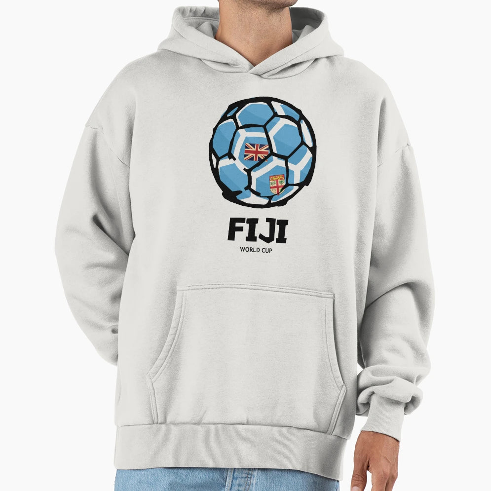 Fiji Football Country Flag Hoodie - Graphic Print for Adults - T-Shirt, Sweatshirt, Hoodie