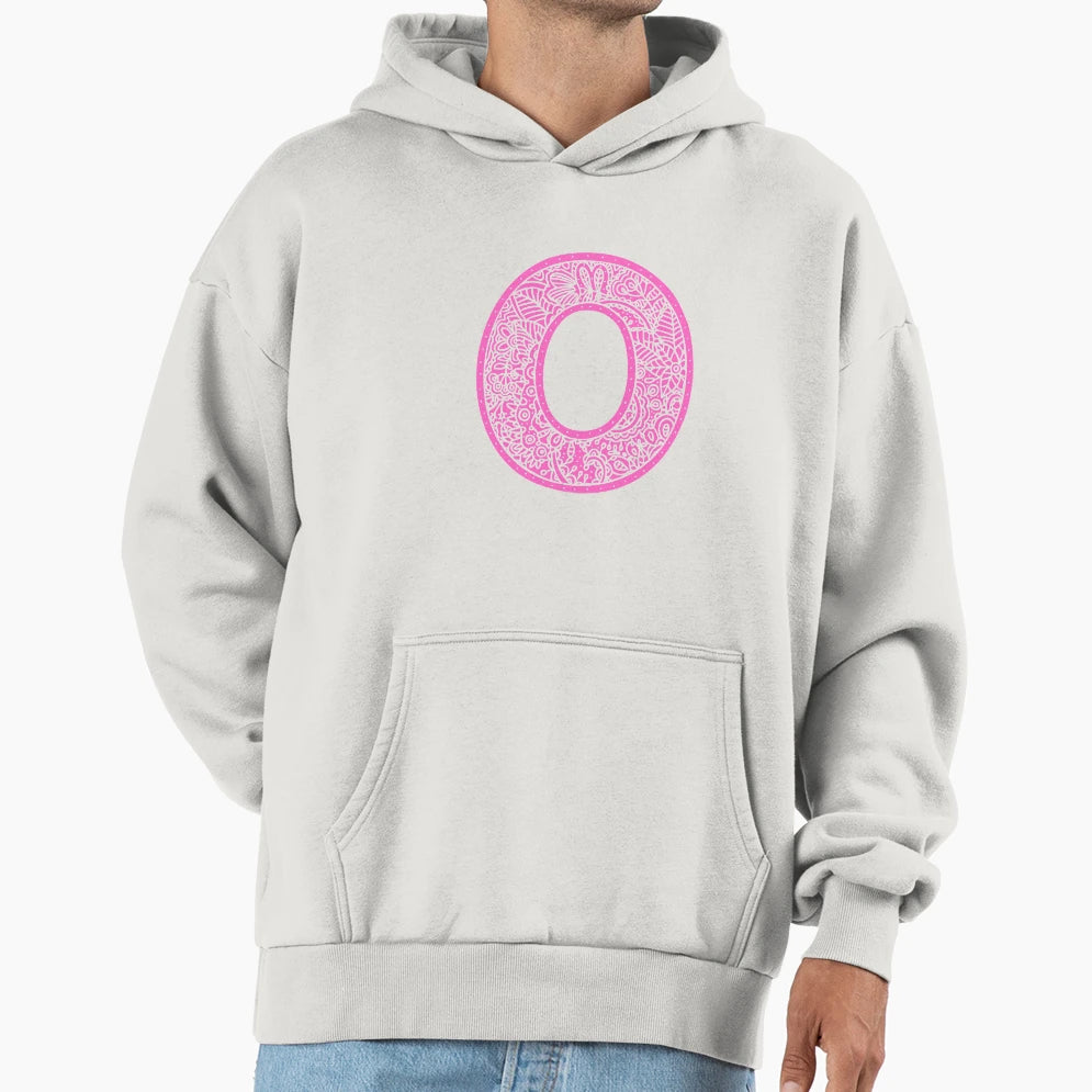O Monogram Mandala Zentangle Hoodie - Trendy Graphic Unisex - T-Shirt, Sweatshirt, Hoodie