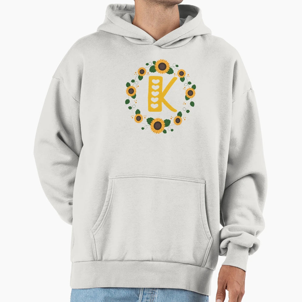 Monogram Letter K Hoodie - Aesthetic Graphic Men Women - T-Shirt, Sweatshirt, Hoodie