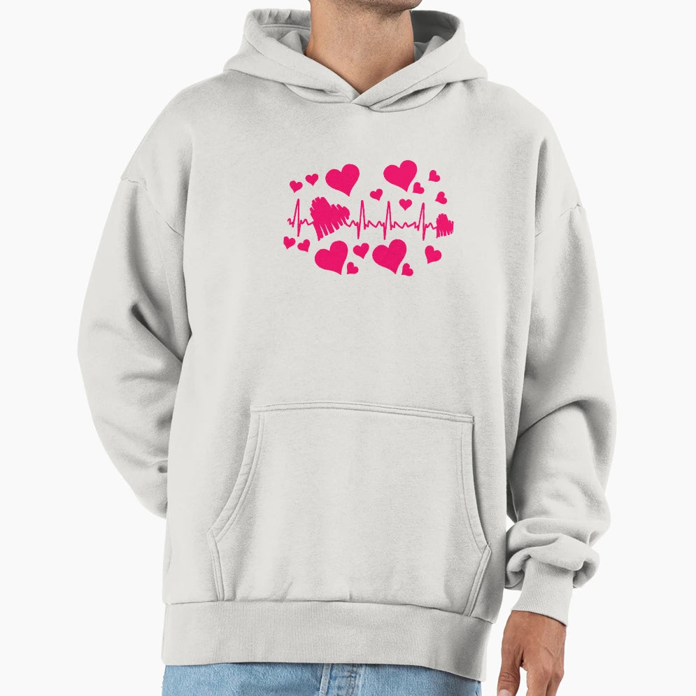 Happy Valentines Day Hoodie - Casual Everyday Wear Men Women - T-Shirt, Sweatshirt, Hoodie