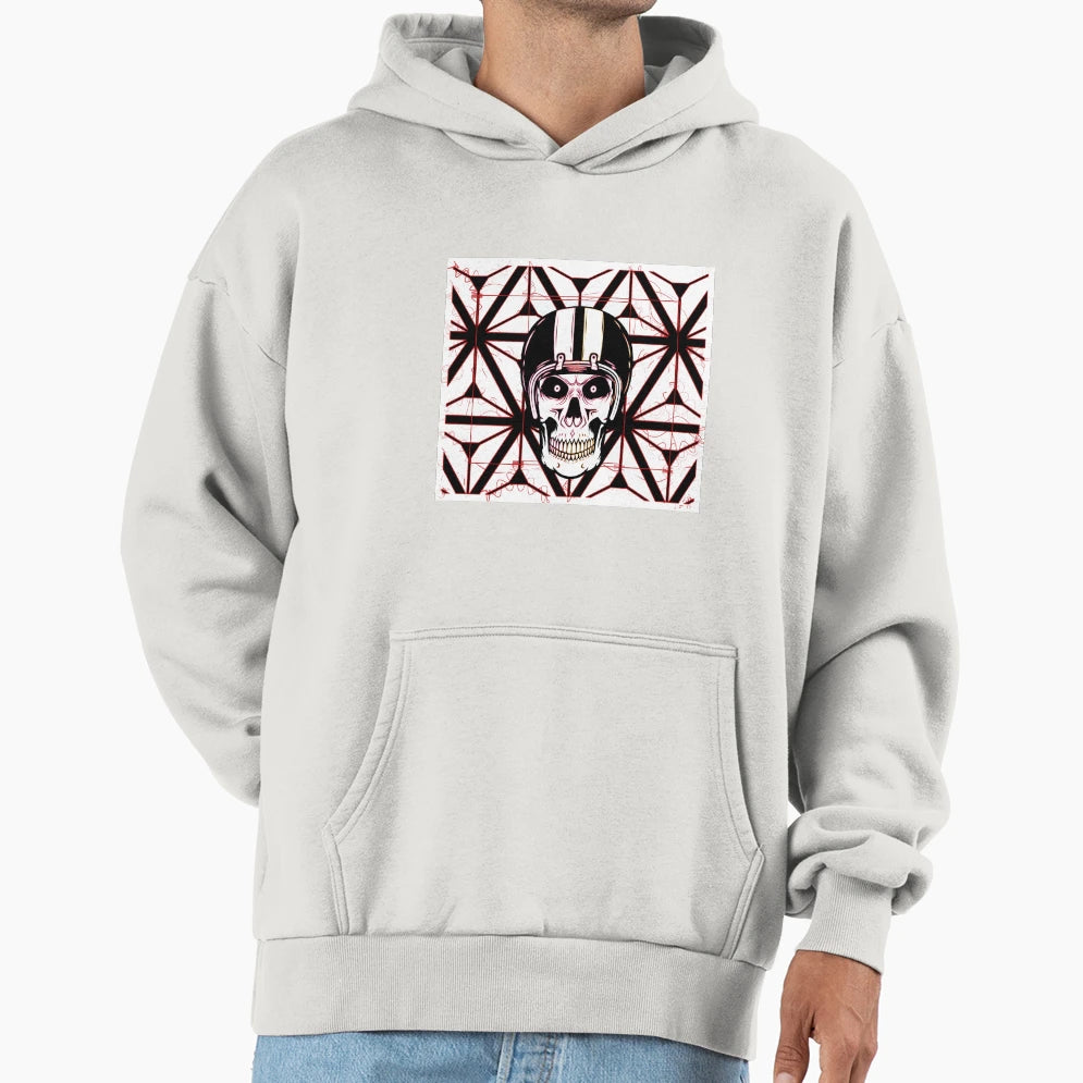 Biker Skull Hoodie - Graphic Print for Adults - T-Shirt, Sweatshirt, Hoodie