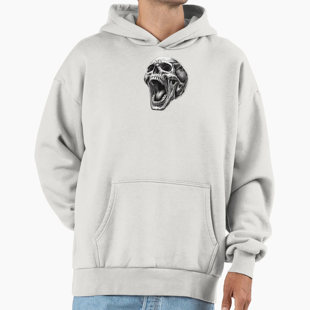 Screaming Skull Hoodie - Aesthetic Graphic for Adults - T-Shirt, Sweatshirt, Hoodie