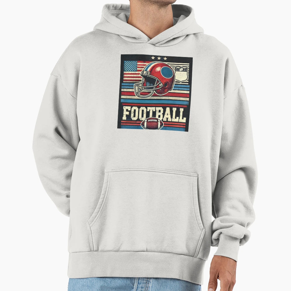 American Football Hoodie - Minimalist Print Men Women - T-Shirt, Sweatshirt, Hoodie