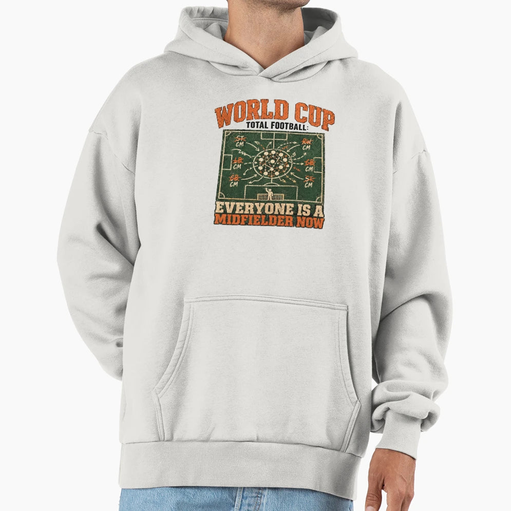World Cup Total Football Midfielder Hoodie - Custom Art Print Unisex - T-Shirt, Sweatshirt, Hoodie