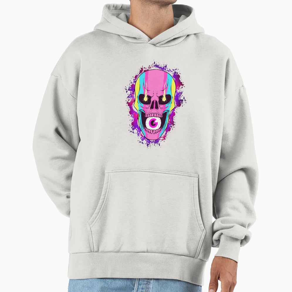 Skull Pattern Hoodie - Aesthetic Graphic Men Women - T-Shirt, Sweatshirt, Hoodie