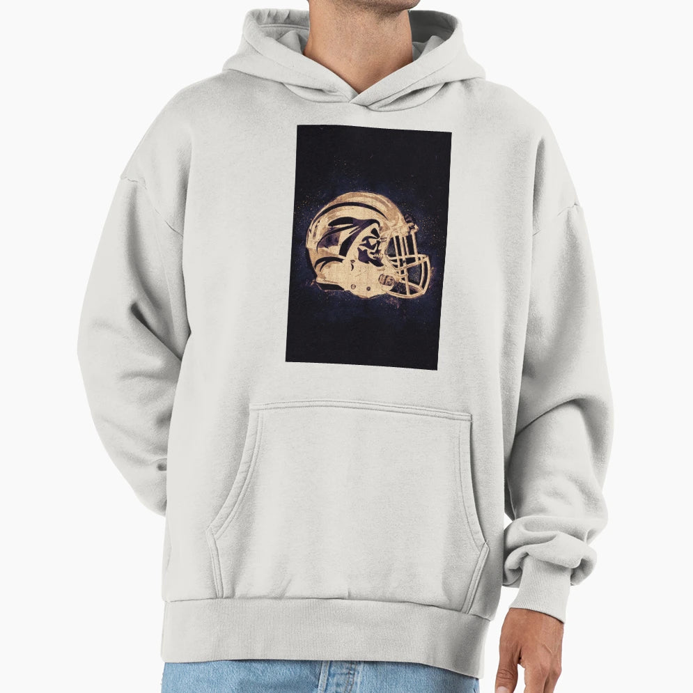 Football Helmet Abstract Galaxy Hoodie - Casual Everyday Wear for Adults - T-Shirt, Sweatshirt, Hoodie