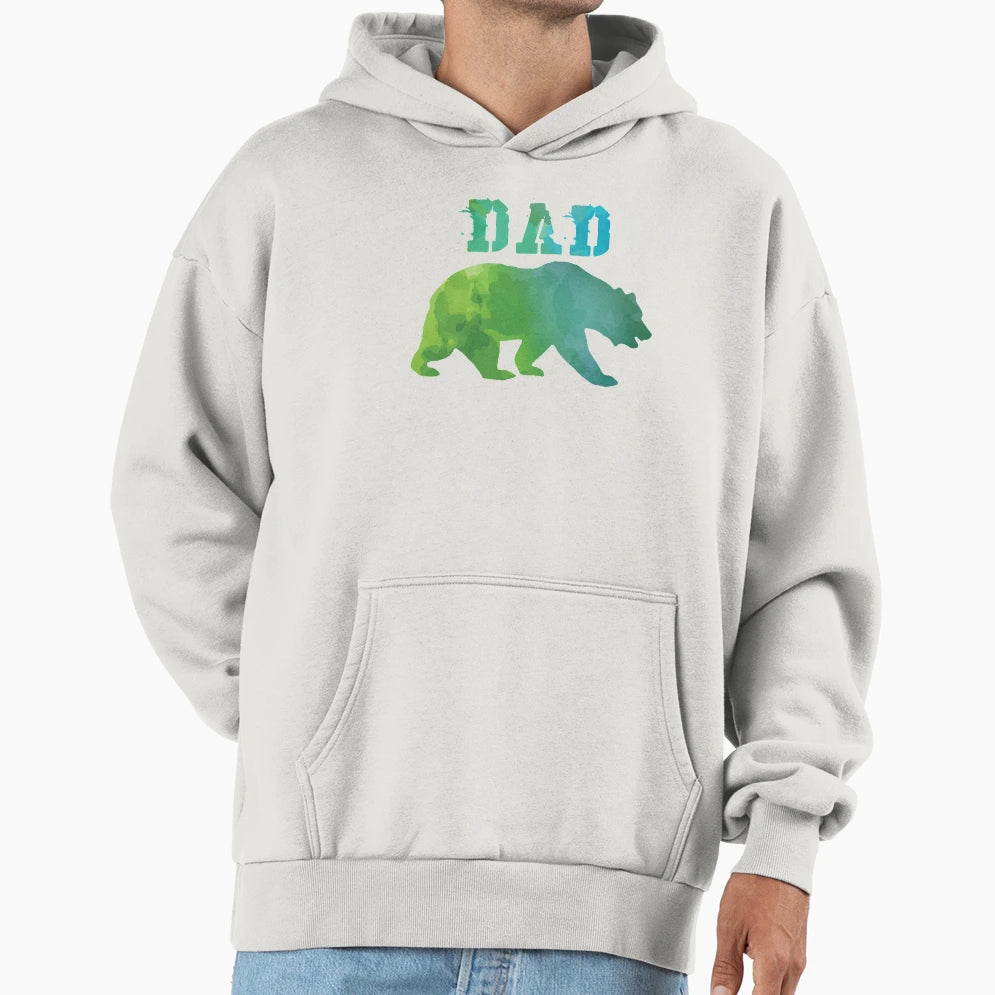 Dad Bear Hoodie - Custom Art Print Men Women - T-Shirt, Sweatshirt, Hoodie