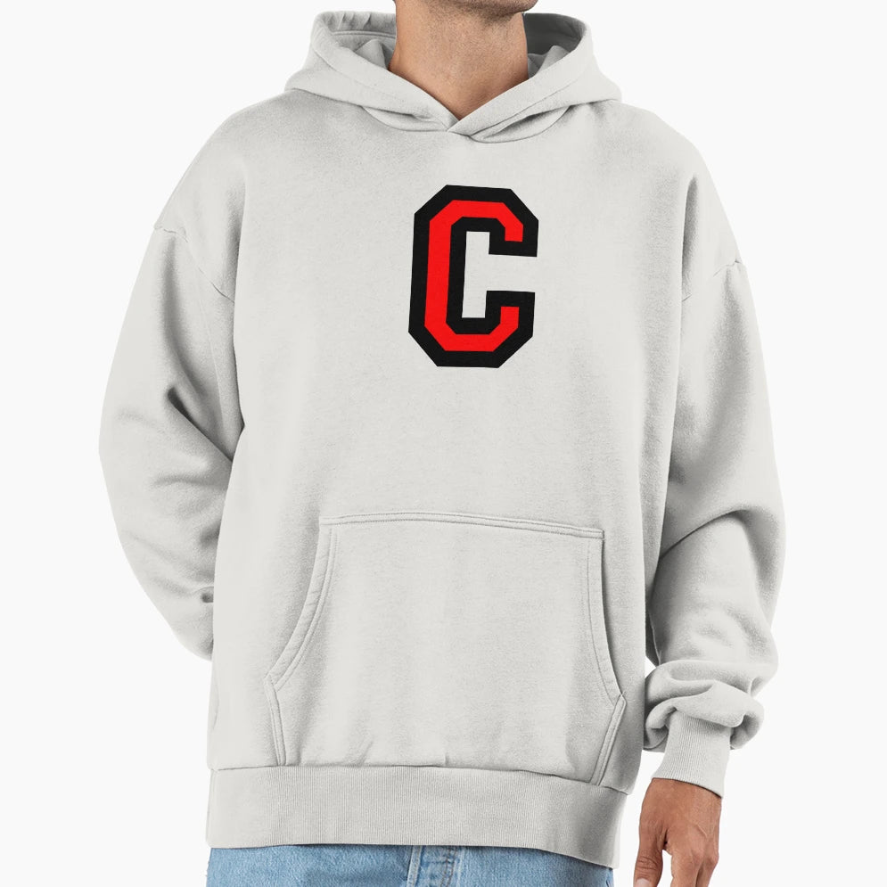 Letter C Black Red Character Hoodie - Aesthetic Graphic Men Women - T-Shirt, Sweatshirt, Hoodie