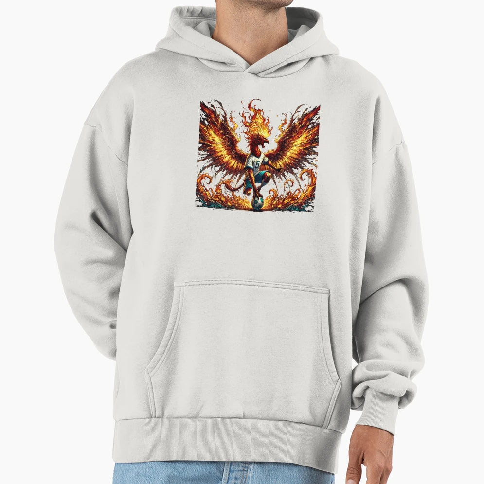 Fire Football Ignite Passion Game Hoodie - Casual Everyday Wear Unisex - T-Shirt, Sweatshirt, Hoodie