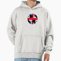 English Soccer British Flag Soccer Ball Hoodie - Trendy Graphic for Adults - T-Shirt, Sweatshirt, Hoodie