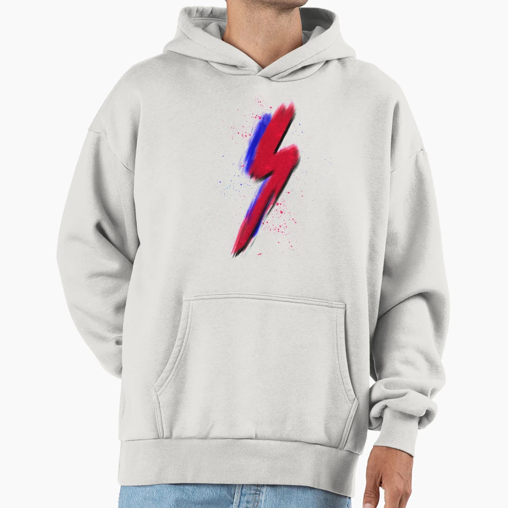 Lightning Bolt Brush Hoodie - Streetwear Style Men Women - T-Shirt, Sweatshirt, Hoodie