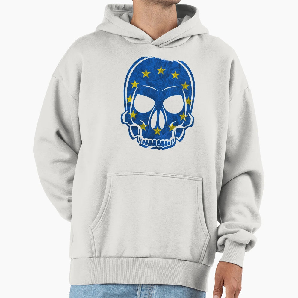 Europe Skull Hoodie - Custom Art Print for Adults - T-Shirt, Sweatshirt, Hoodie