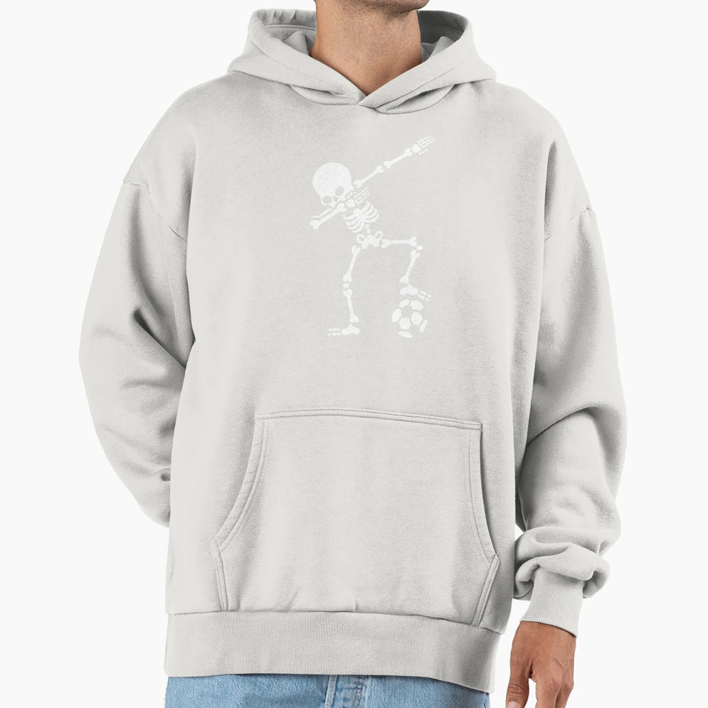 Dab Dabbing Skeleton Football Soccer Hoodie - Aesthetic Graphic for Adults - T-Shirt, Sweatshirt, Hoodie