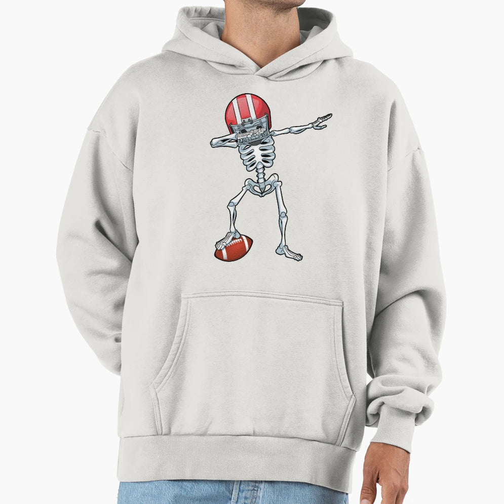 Dabbing Skeleton Football T-Shirt - Fun Novelty Design for Adults - T-Shirt, Sweatshirt, Hoodie