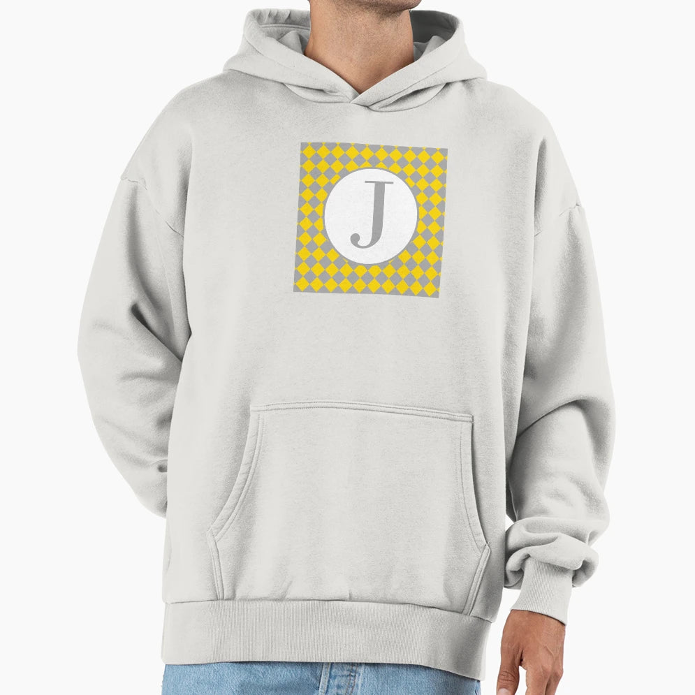 J Checkard Hoodie - Aesthetic Graphic Men Women - T-Shirt, Sweatshirt, Hoodie
