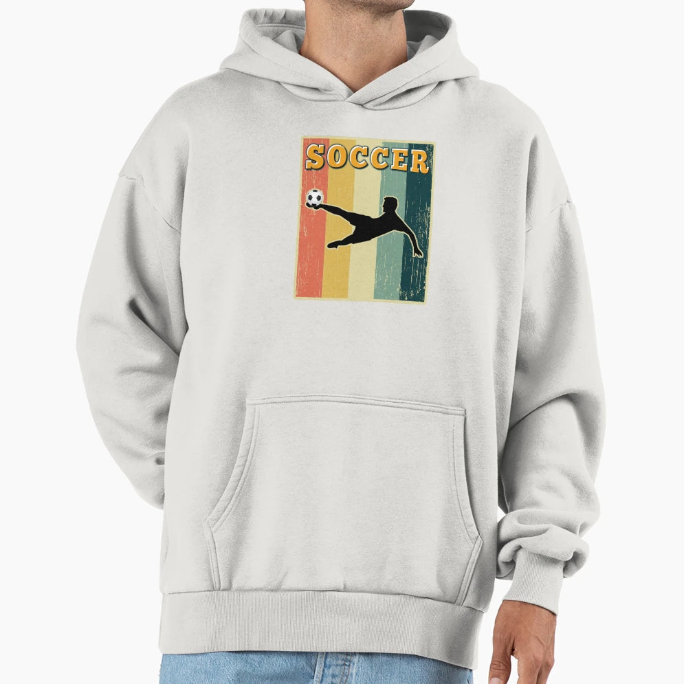 Old School Soccer Hoodie - Casual Everyday Wear for Adults - T-Shirt, Sweatshirt, Hoodie