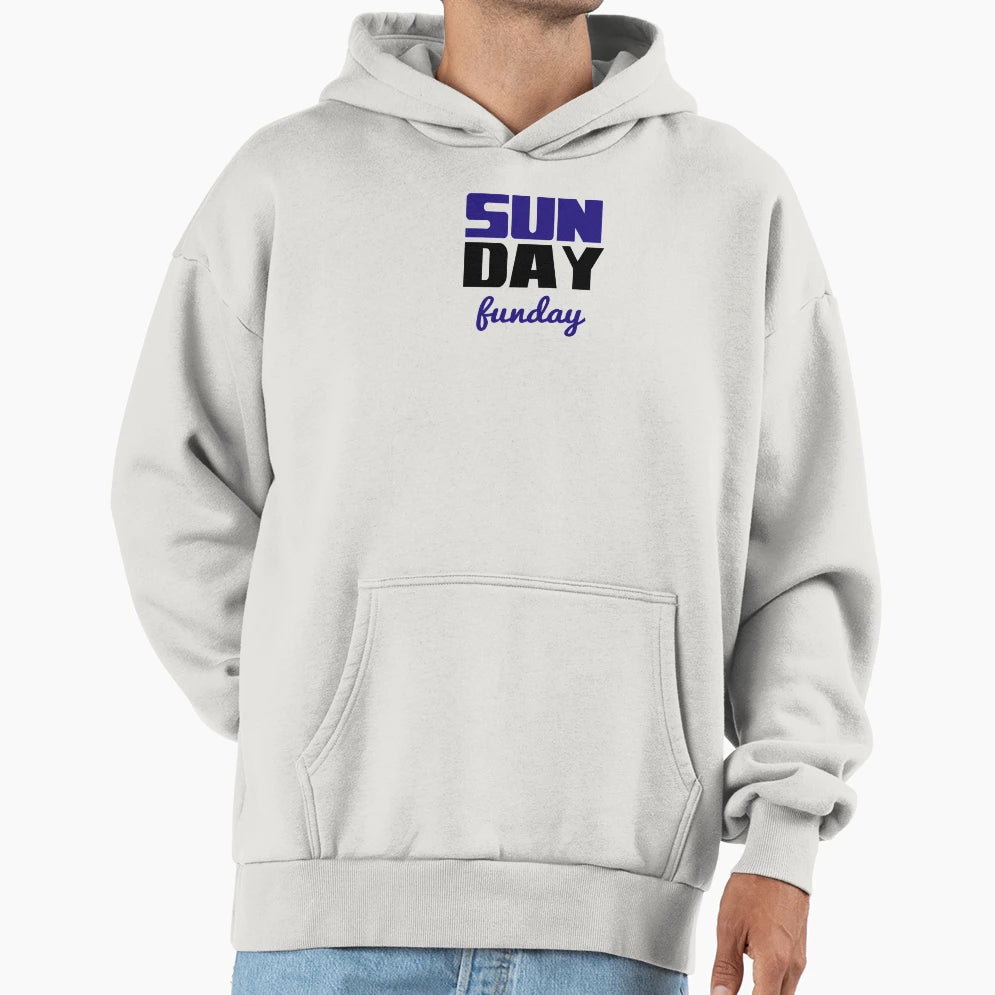 Sunday Funday Stacked Hoodie - Aesthetic Graphic for Adults - T-Shirt, Sweatshirt, Hoodie