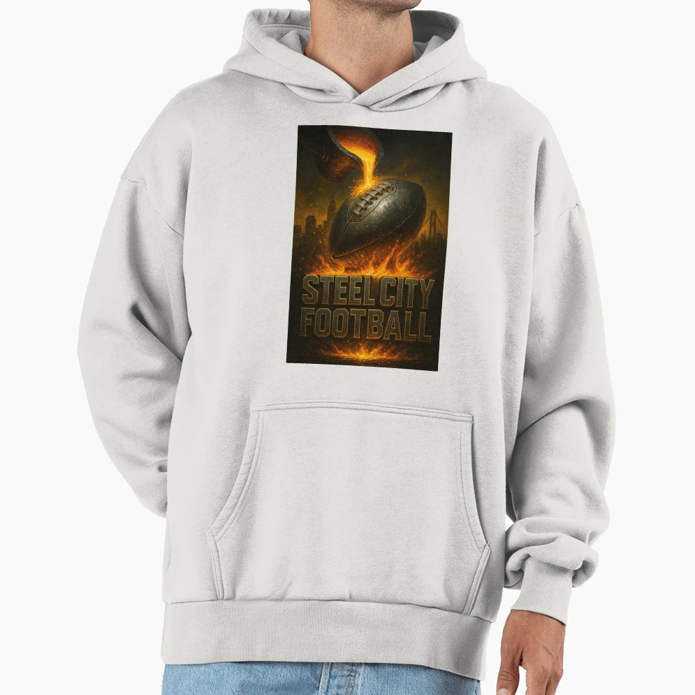 Steel City Football V3 Hoodie - Trendy Graphic Unisex - T-Shirt, Sweatshirt, Hoodie