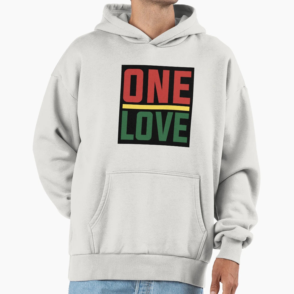 One Love Rasta Hoodie - Streetwear Style for Adults - T-Shirt, Sweatshirt, Hoodie