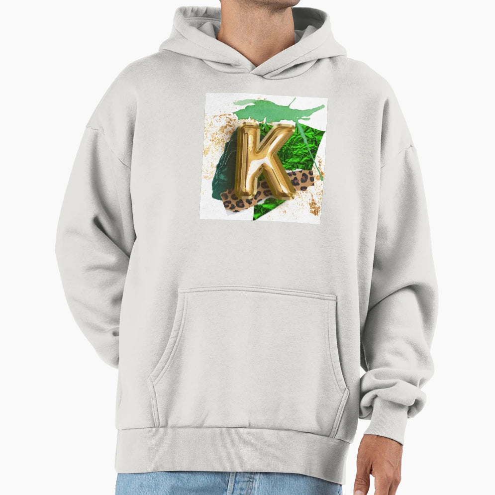 Initial Letter K Hoodie - Unique Graphic Men Women - T-Shirt, Sweatshirt, Hoodie