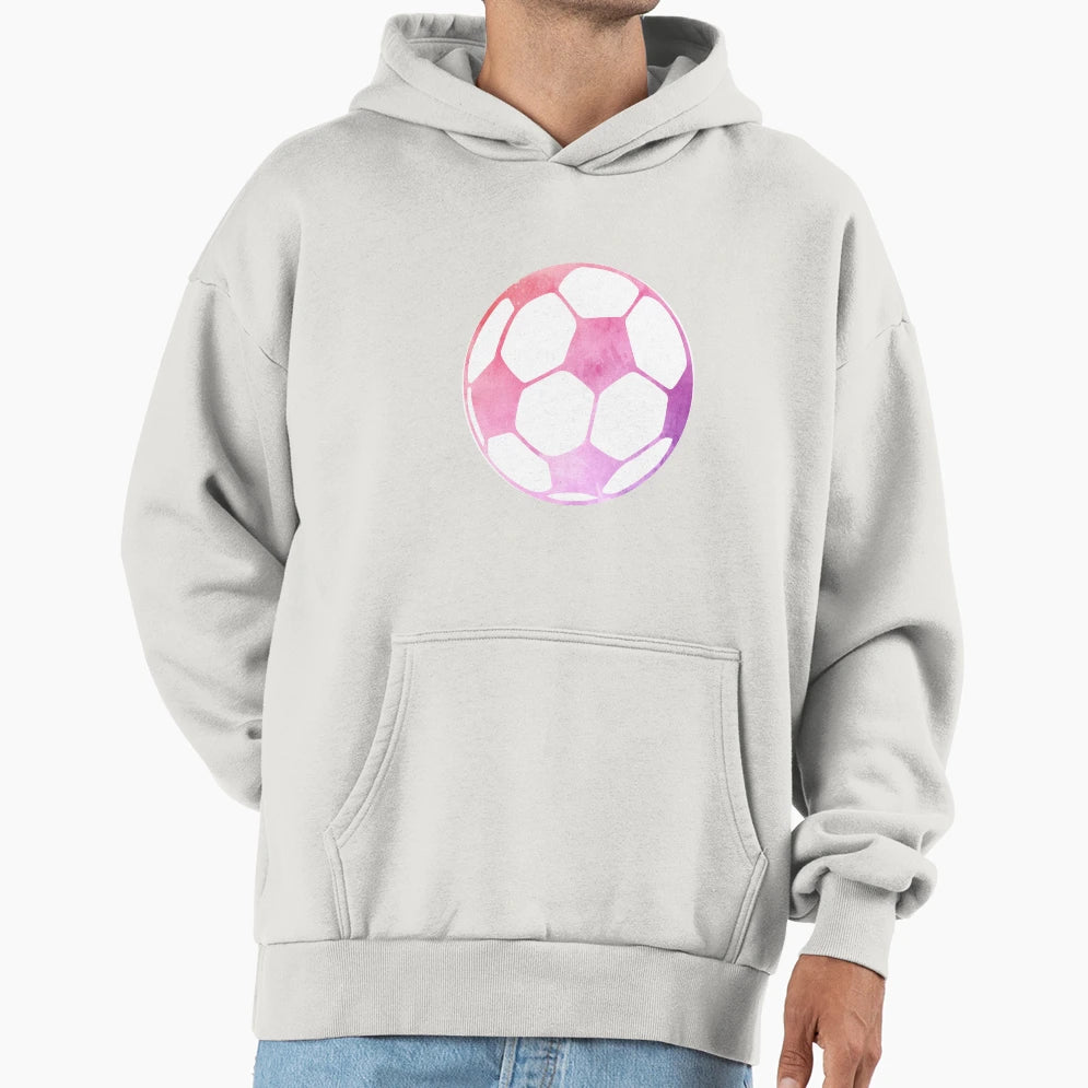 Purple Soccer Ball Hoodie - Casual Everyday Wear for Adults - T-Shirt, Sweatshirt, Hoodie