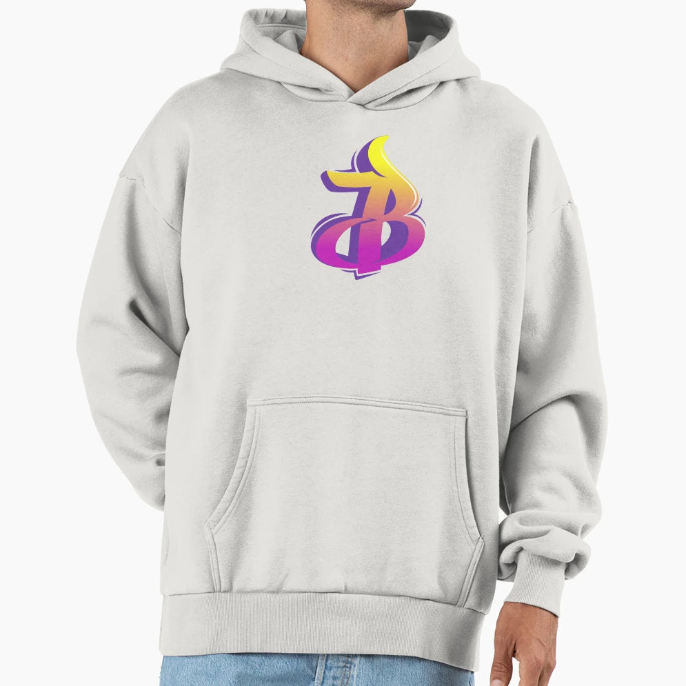 Copy Graffiti Letter B Gradient Colors Hoodie - Streetwear Style Men Women - T-Shirt, Sweatshirt, Hoodie