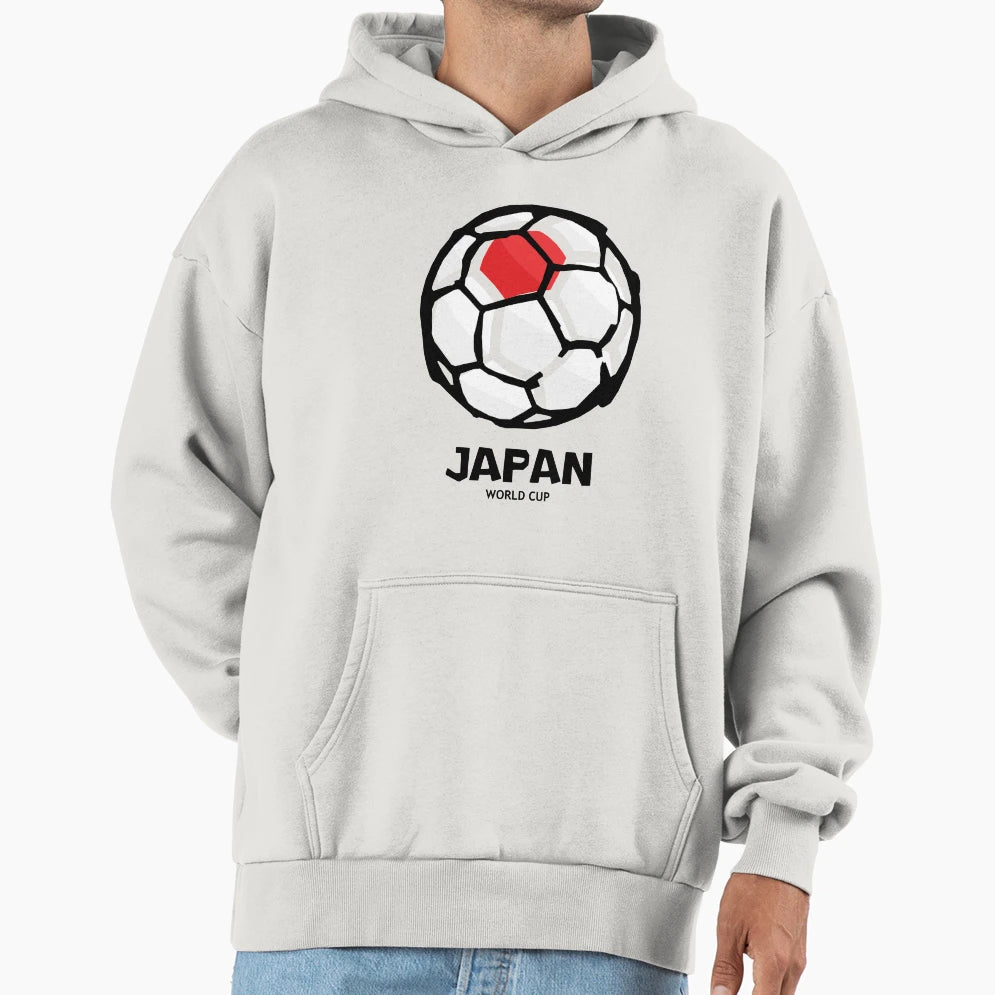 Japan Football Country Flag Hoodie - Casual Everyday Wear for Adults - T-Shirt, Sweatshirt, Hoodie