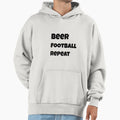 Beer Football Repeat Hoodie - Aesthetic Graphic Men Women - T-Shirt, Sweatshirt, Hoodie
