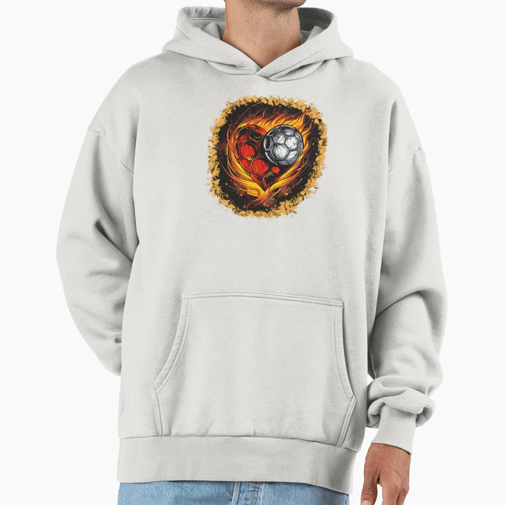 Soccer Heartbeat Hoodie - Streetwear Style Men Women - T-Shirt, Sweatshirt, Hoodie