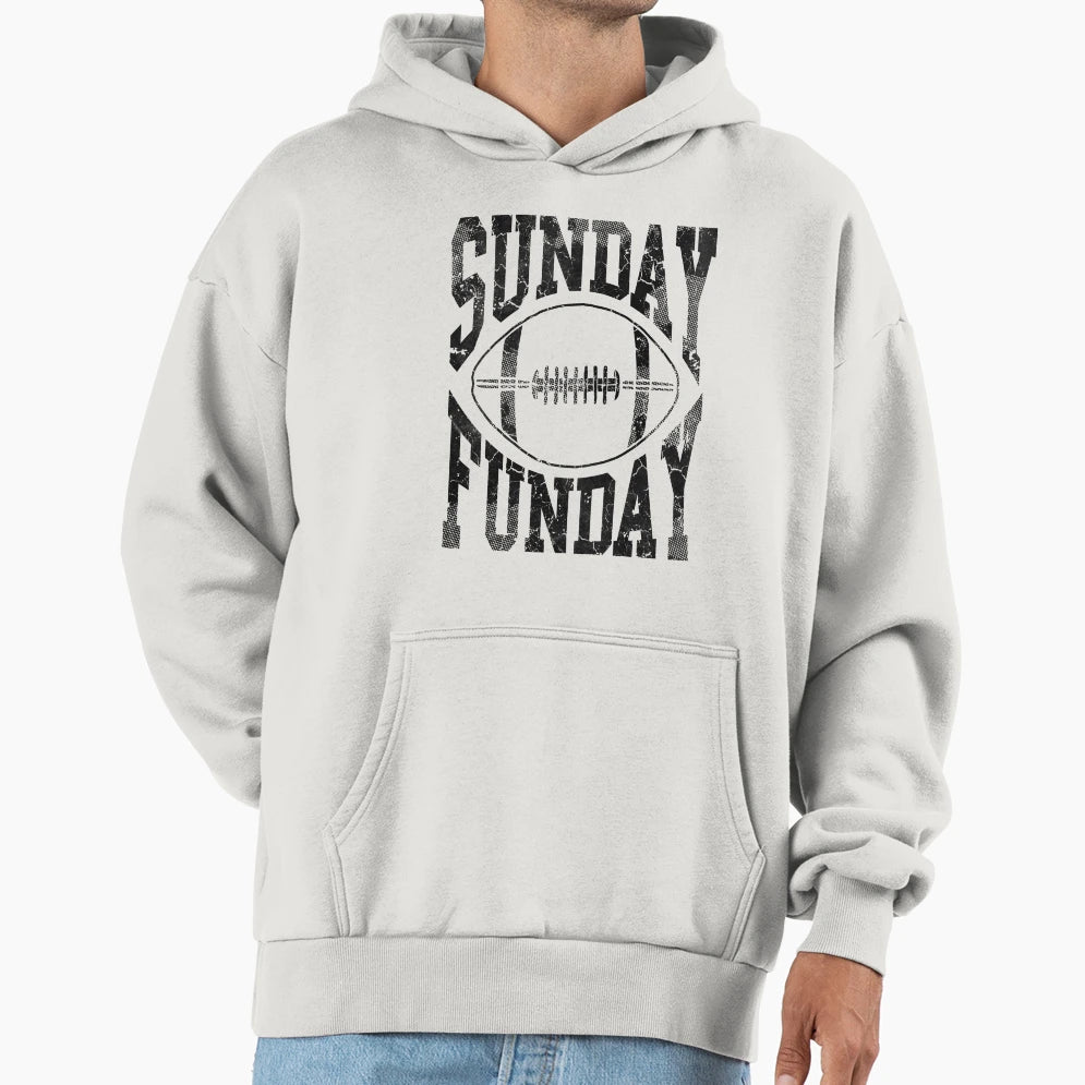 Sunday Funday Football Hoodie - Aesthetic Graphic for Adults - T-Shirt, Sweatshirt, Hoodie