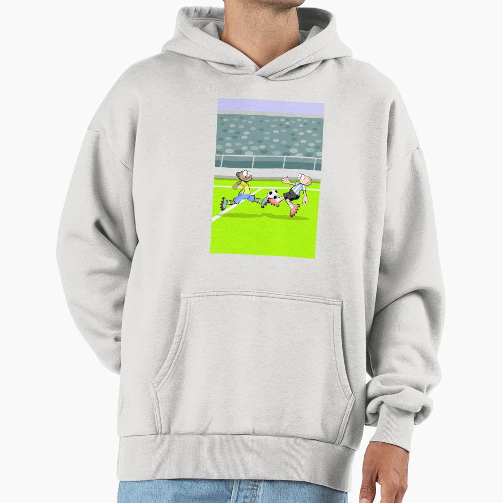 Spectacular Fight Two Soccer Players Hoodie - Casual Everyday Wear Unisex - T-Shirt, Sweatshirt, Hoodie