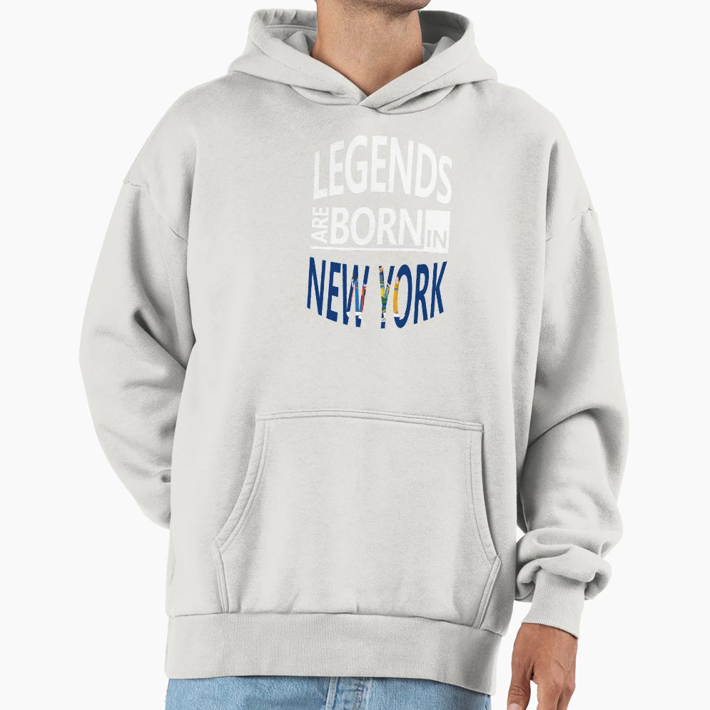 New York Born Legends Birthday Surprise Hoodie - Minimalist Print Unisex - T-Shirt, Sweatshirt, Hoodie