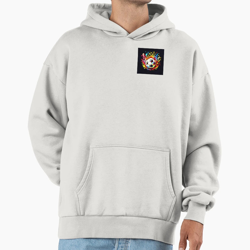 Watercolor Soccer Ball Painting Hoodie - Casual Everyday Wear for Adults - T-Shirt, Sweatshirt, Hoodie