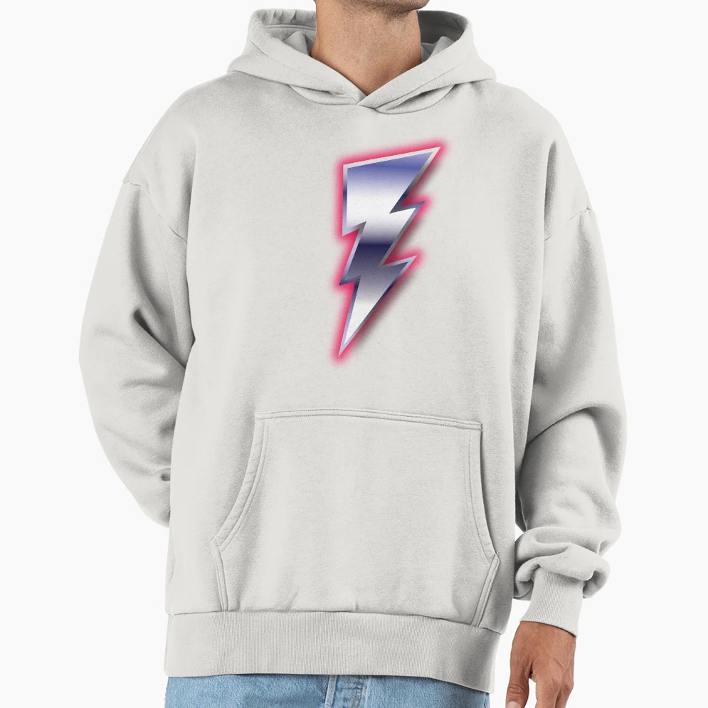 Bolt O Litghtnin Neon Chrome Hoodie - Casual Everyday Wear Unisex - T-Shirt, Sweatshirt, Hoodie