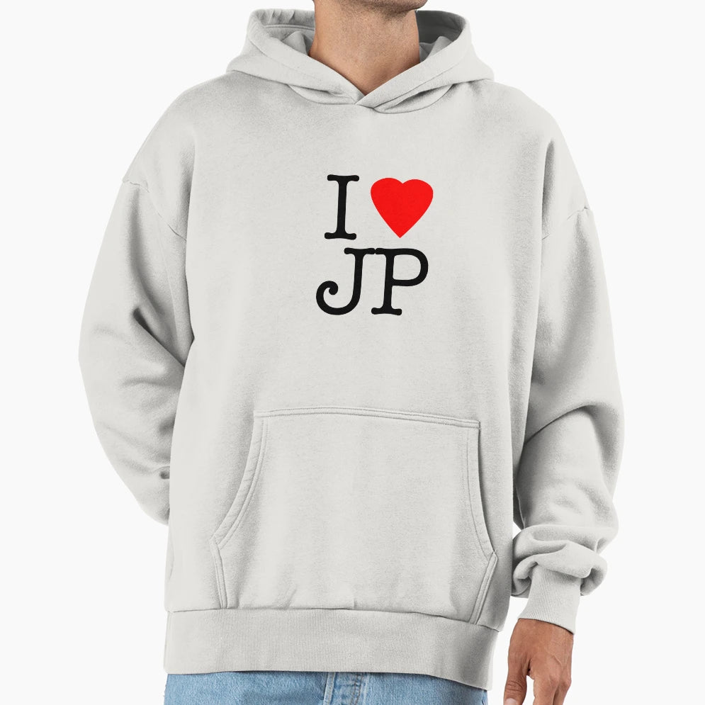 I Love Jp I Love Japan Ny Parody Hoodie - Minimalist Print for Adults - T-Shirt, Sweatshirt, Hoodie