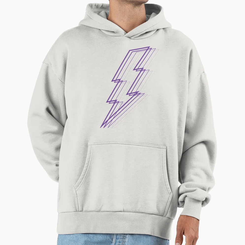 Purple Lightning Hoodie - Aesthetic Graphic for Adults - T-Shirt, Sweatshirt, Hoodie