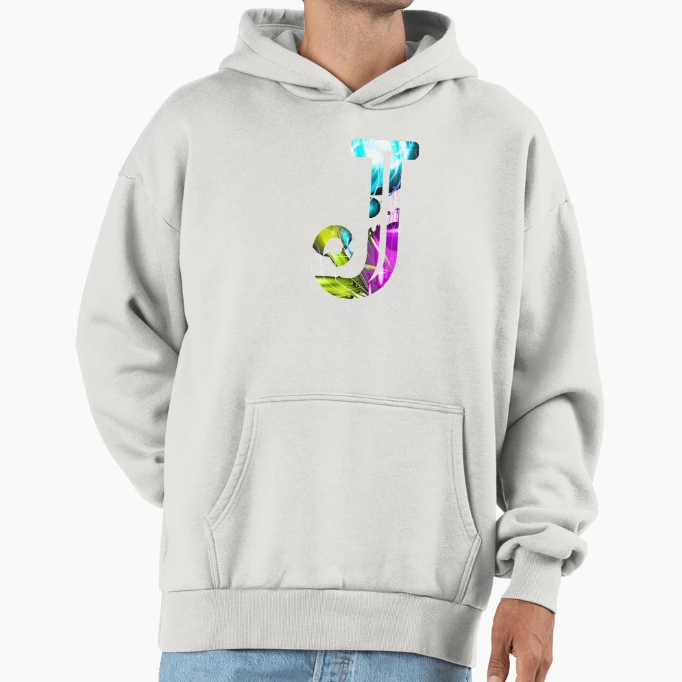 Letter J Hoodie - Minimalist Print for Adults - T-Shirt, Sweatshirt, Hoodie