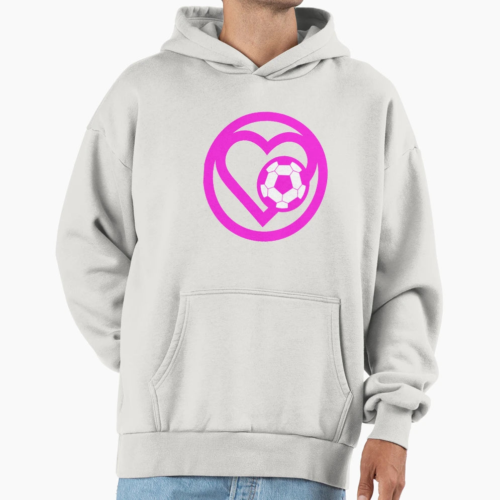 I Love Soccer Hoodie - Minimalist Print Men Women - T-Shirt, Sweatshirt, Hoodie