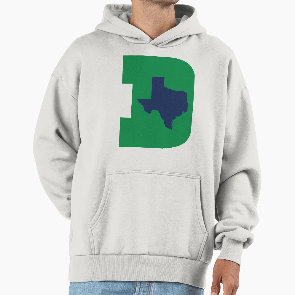 D Texas Green Blue Hoodie - Trendy Graphic Unisex - T-Shirt, Sweatshirt, Hoodie