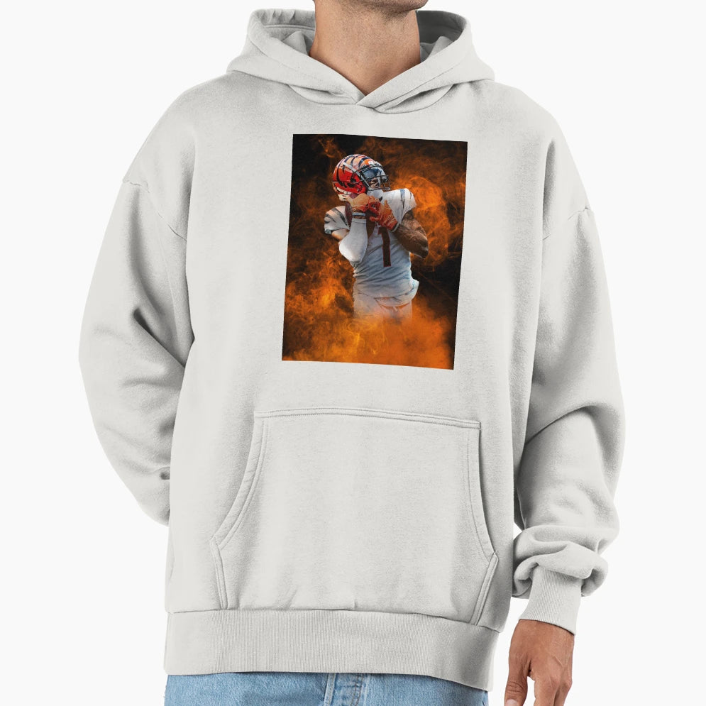 Jamarr Chase Cincinnati Sports Art Hoodie - Minimalist Print Men Women - T-Shirt, Sweatshirt, Hoodie