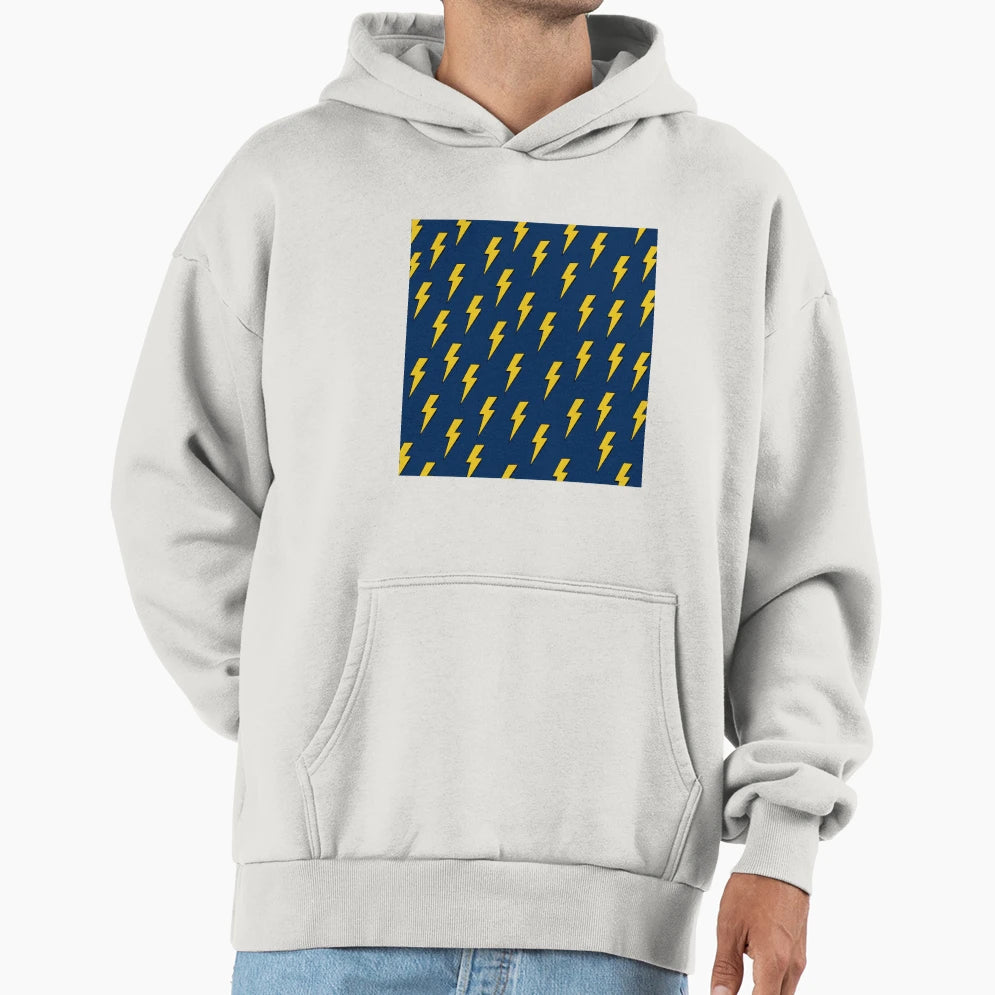 Yellow Lighting Pattern Hoodie - Casual Everyday Wear Unisex - T-Shirt, Sweatshirt, Hoodie