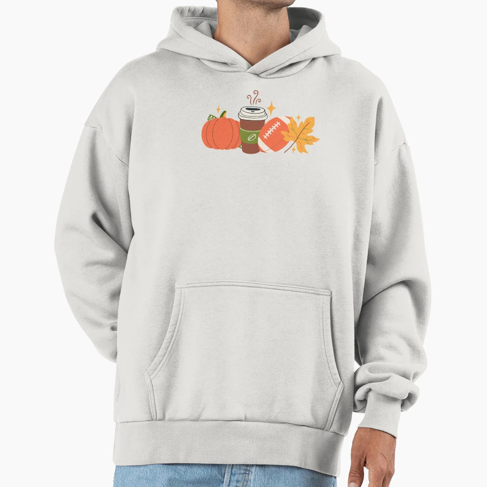 Fall And Football Hoodie - Casual Everyday Wear Unisex - T-Shirt, Sweatshirt, Hoodie