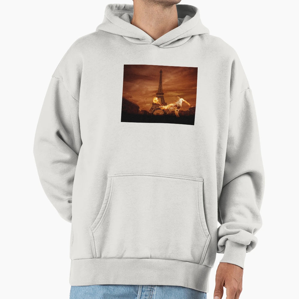 Flame Football Hoodie - Aesthetic Graphic Men Women - T-Shirt, Sweatshirt, Hoodie