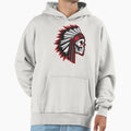 Skull Warbonnet Black White Hoodie - Streetwear Style Unisex - T-Shirt, Sweatshirt, Hoodie