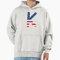 Letter K Capital Alphabet American Flag Hoodie - Novelty Apparel Men Women - T-Shirt, Sweatshirt, Hoodie