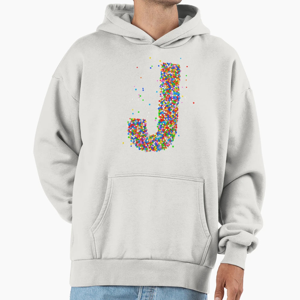 Sprinkly J Hoodie - Casual Everyday Wear Men Women - T-Shirt, Sweatshirt, Hoodie