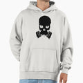 Black Skull Hoodie - Minimalist Print Men Women - T-Shirt, Sweatshirt, Hoodie