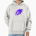 Football Purple Fire Ball Football Hoodie - Streetwear Style for Adults - T-Shirt, Sweatshirt, Hoodie