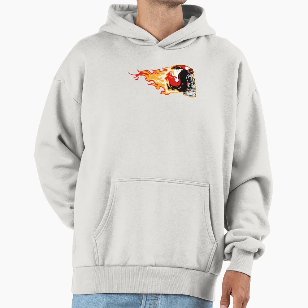 Skull Fire Hoodie - Novelty Apparel for Adults - T-Shirt, Sweatshirt, Hoodie