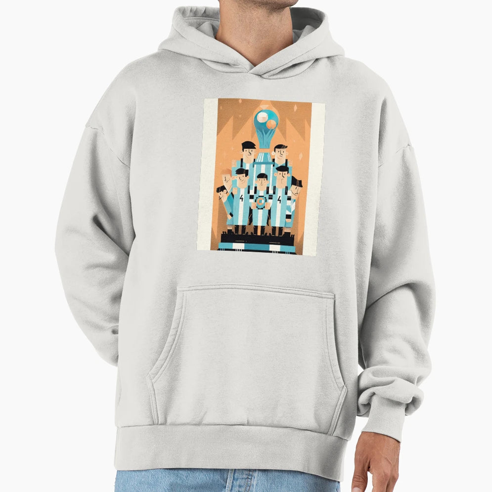 Argentina World Champion Celebration Hoodie - Trendy Graphic for Adults - T-Shirt, Sweatshirt, Hoodie